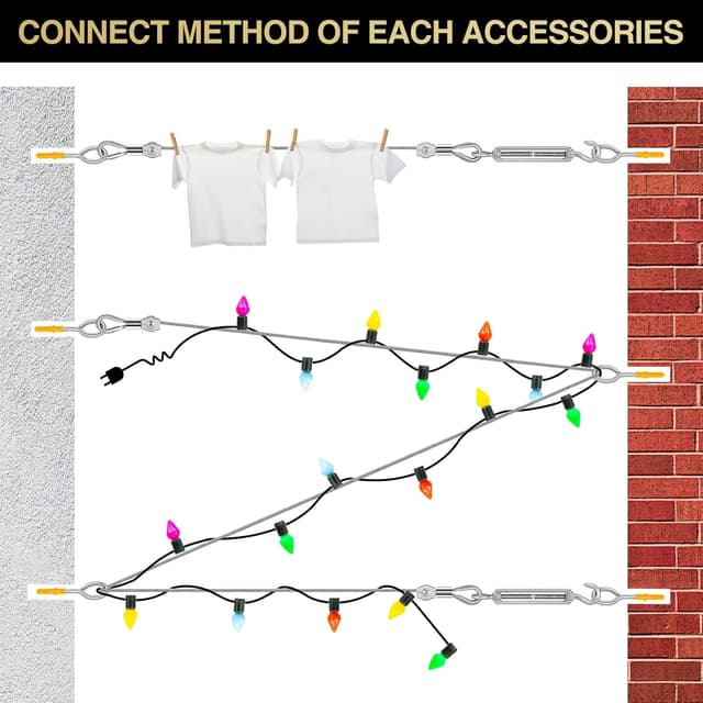 Thumbnail 6 de DIYLAND wire rope kit 35m stainless cable