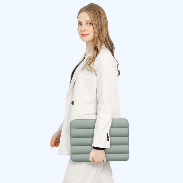 Detalle de MOSISO Laptop Hülle Tasche 13,3 Zoll (13–13,3 Zoll) mit kleinem Etui – Antikes Grün