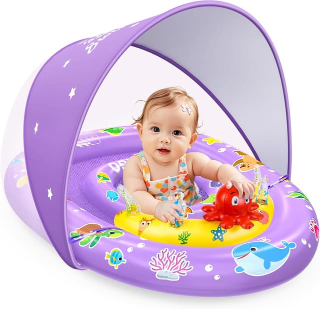 Detalle de EZIGO Baby Pool Float UPF 50+ Canopy