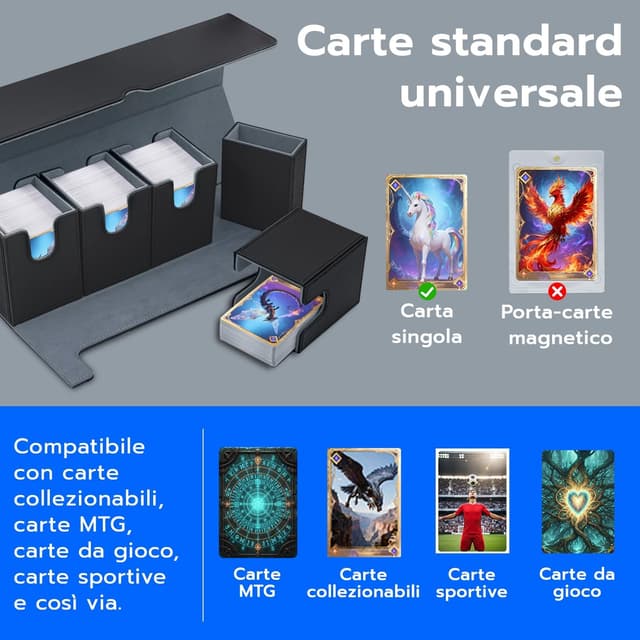 Detalle de Tolesum 5 in 1 Box Porta Mazzo 800+ 🎴