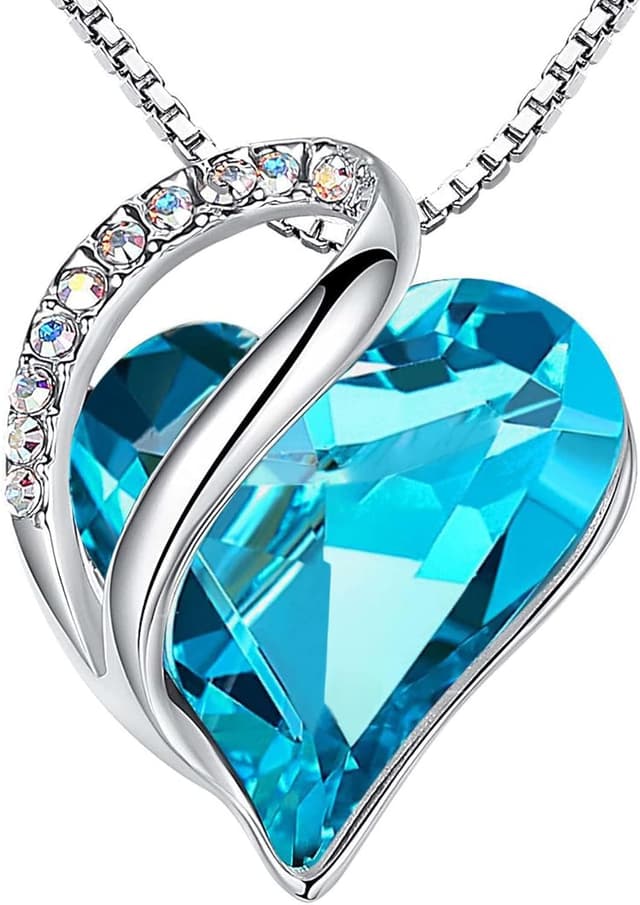 Imagen de Leafael Valentine's Birthstone Necklace 18" 💍 en OfertitasTOP