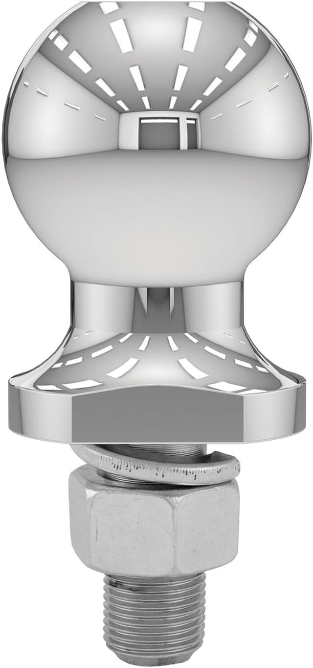 Detalle 2 de CURT 40097 Chrome ATV/UTV/Lawn Tractor Hitch Ball (2,000 lbs, 2-Inch Ball, 5/8 x 1-3/4 Shank)