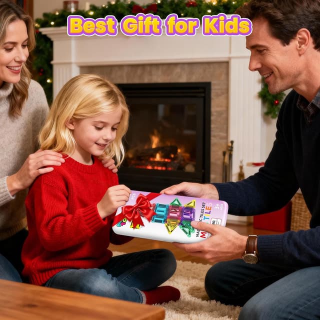 Thumbnail 6 de 40PCS Magnetic Tiles Mini Travel Set