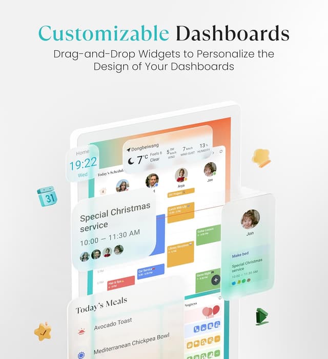 Thumbnail 6 de Cozyla Mate Digital Calendar+ 2 32" 4K smart wall planner with touchscreen, chores and family profiles
