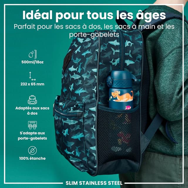 Thumbnail 1 de Ion8 Gourde Inox LĂ©ger 600 ml đ„€