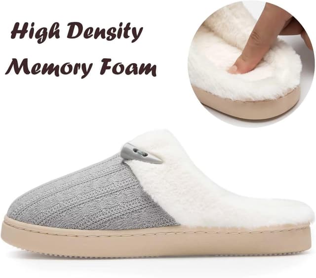 Thumbnail 5 de NineCiFun Women's Slip-On Fuzzy Memory Foam Slippers