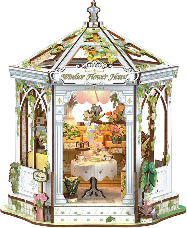Detalle de CUTEBEE Book Nook Windsor Flower House