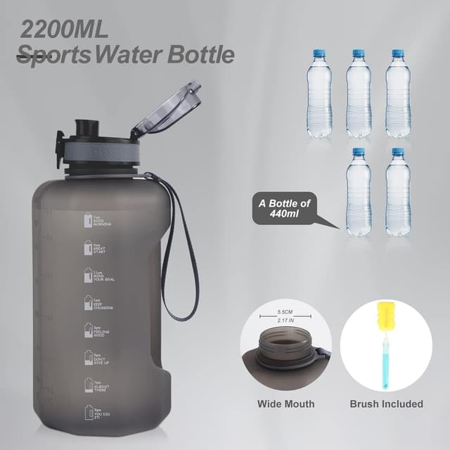 Detalle 2 de GEMFUL Trinkflasche Sport 2,2 l Grau
