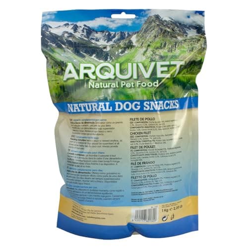 Detalle de Arquivet filete de pollo natural para perros (snacks, 1 kg)