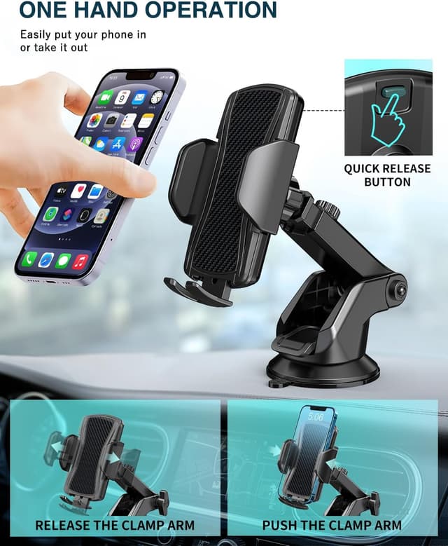 Thumbnail 4 de Hoppac Car Phone Holder 360° rotation for 4.0"–7.0"