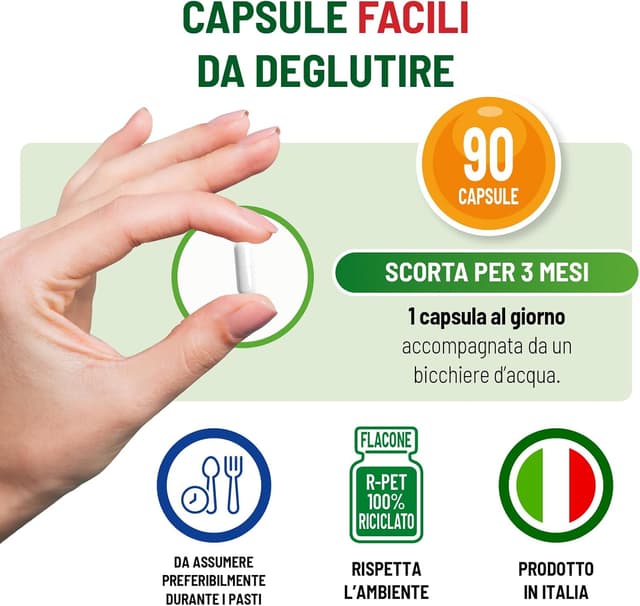 Detalle de Equilibra Integratori Alimentari Biotina Complex altodosato (90 capsule) – benessere di capelli, pelle e unghie