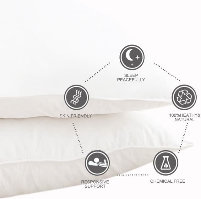 Detalle de HOMEFOUCS down and feather pillows 58 x 74 cm