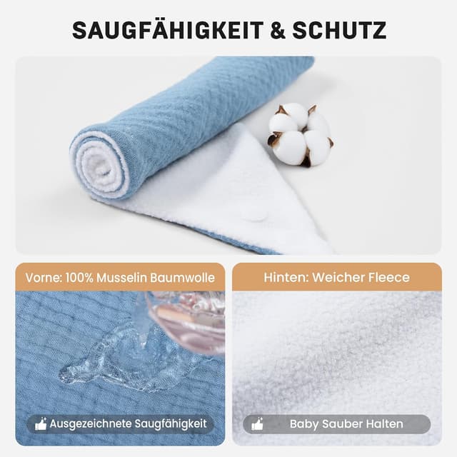 Thumbnail 2 de IKWOLETI Lätzchen Baby Dreieckstuch