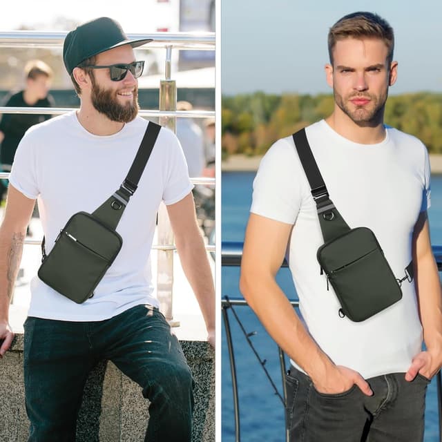 Thumbnail 6 de Tibroni Sling Bag sac à bandoulière homme/femme avec blocage RFID