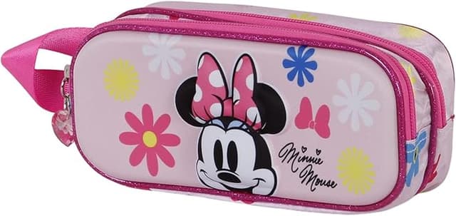 Detalle de Disney Minnie Mouse Floral Estuche Portatodo 3D Rosa 😊