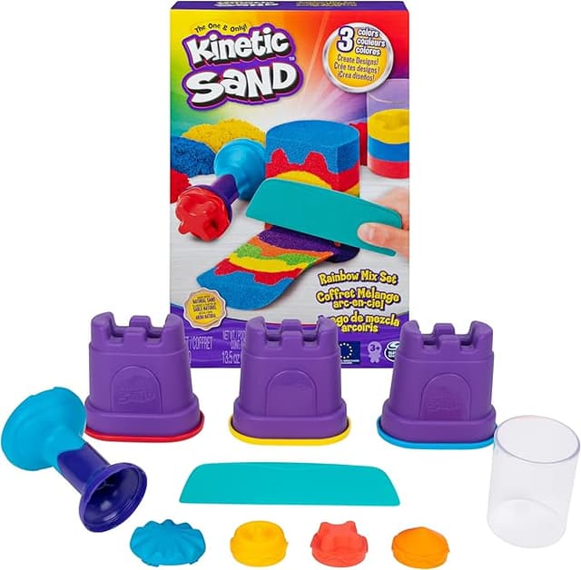 Detalle de Kinetic Sand Juego de Mezcla Arcoíris 🌈 382 g+herramientas