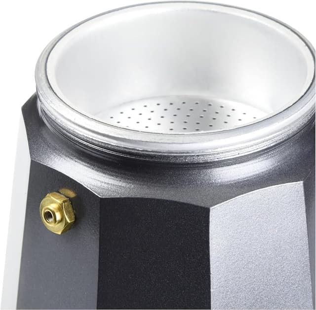 Detalle 2 de Monix Vitro Noir Cafetera italiana aluminio 3 tazas