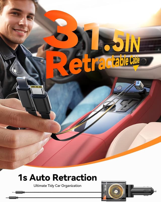 Thumbnail 5 de Joyroom Retractable Car Charger 84W