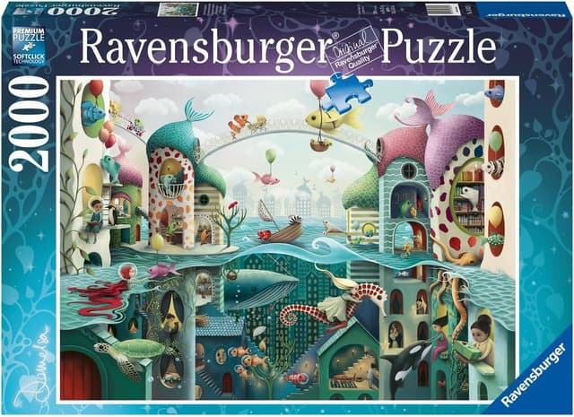 Detalle 2 de Puzzle Ravensburger 2000 pièces poissons
