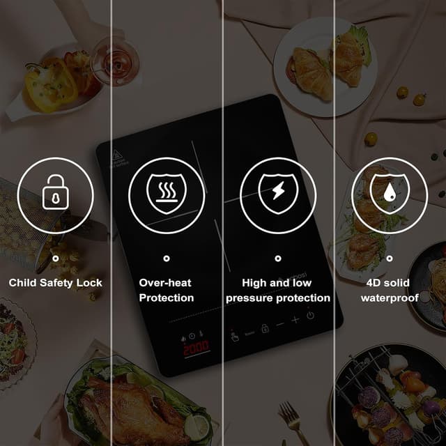 Thumbnail 5 de Aobosi Induktionskochfeld 2000W 1 Platte
