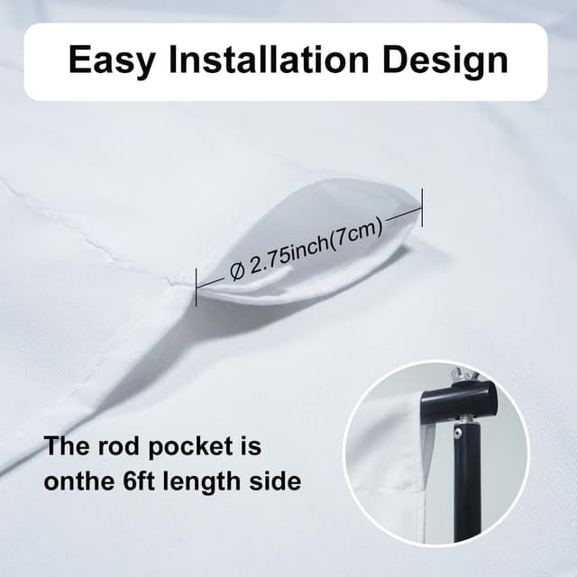 Detalle de DUYIKJ weißer Fotohintergrund 3 x 3 m – großer Bildschirm für Fotoshootings, Partys & Fotografie