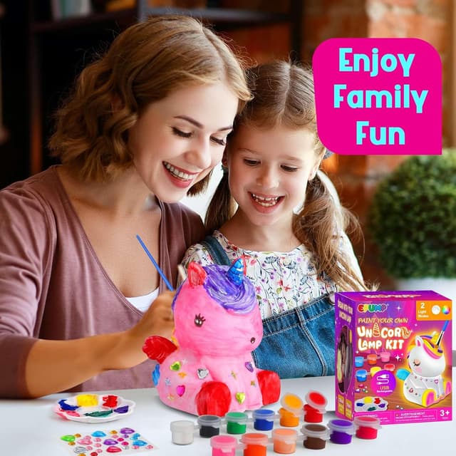 Thumbnail 6 de EPUMP DIY-Einhornlampe zum Bemalen mit 2 Lichtmodi (wiederaufladbar, 1.200-mAh-Akku)