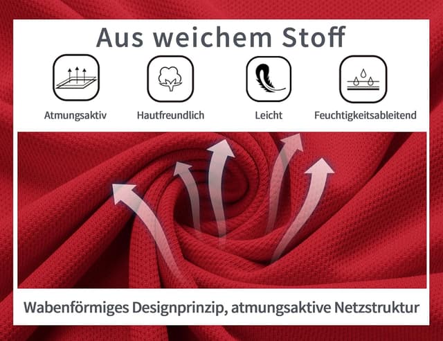 Detalle de geeksport Herren Poloshirt Kurzarm – atmungsaktives, schnelltrocknendes Funktionspolo für Golf & Outdoor