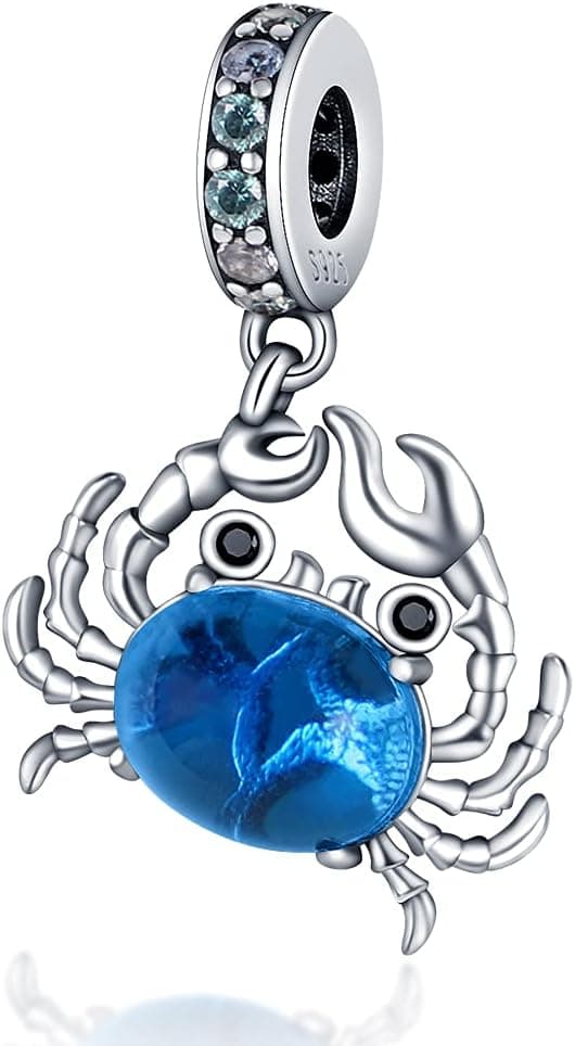 Detalle de LIGHTDOG Femmes Charm 925 en argent sterling avec perles de fleurs