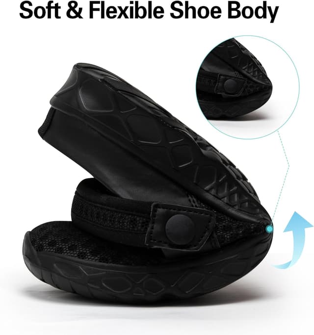 Thumbnail 4 de SAGUARO Unisex Clogs Hausschuhe, schwarz