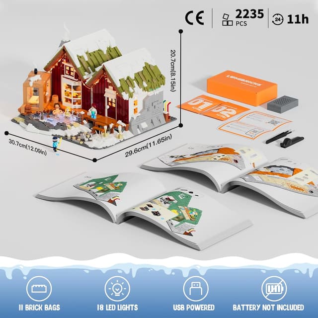 Thumbnail 6 de Cabane spa nordique Lumibricks Island Spa Cabin avec LED – 2 235 pièces