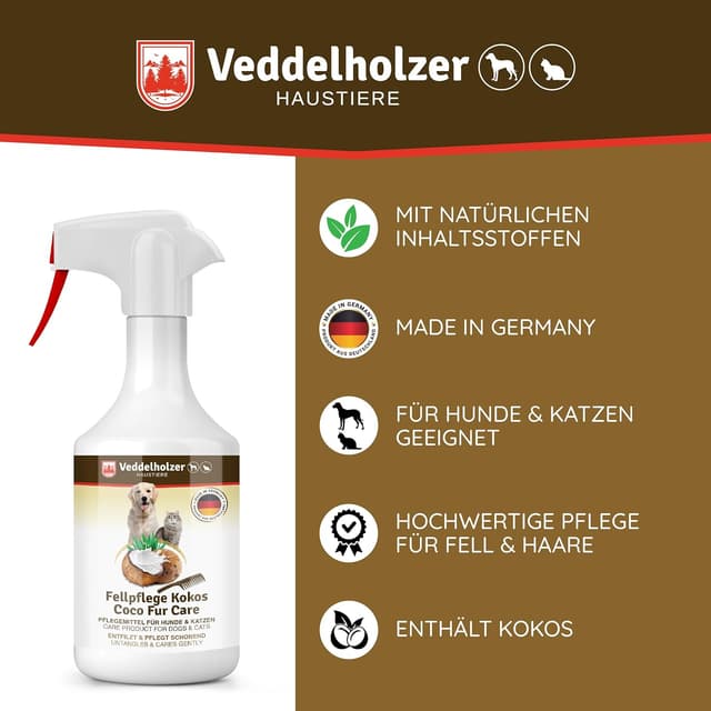 Thumbnail 1 de Veddelholzer 250 ml Kokos Fellpflege Entfilzungsspray
