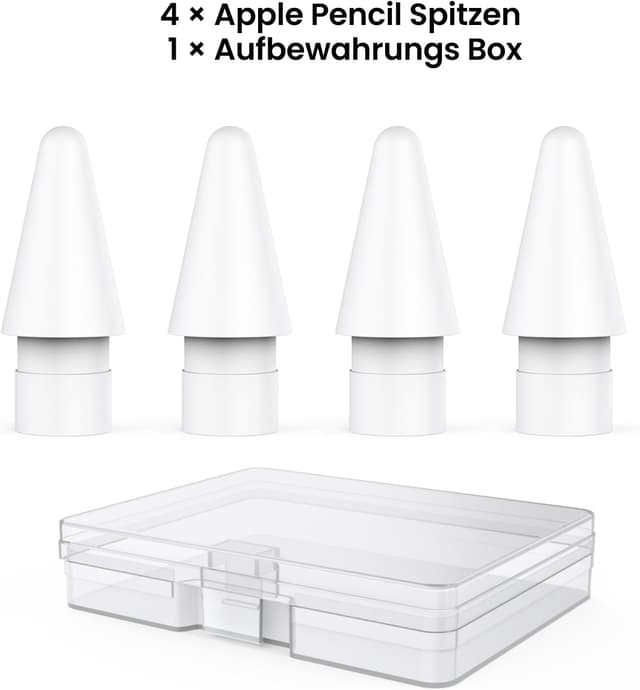Detalle de Delidigi 4 Ersatzspitzen für Apple Pencil Pro, Apple Pencil 2. Generation und Apple Pencil USB-C – inklusive Aufbewahrung