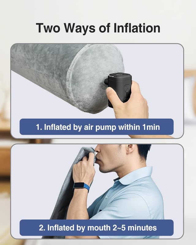 Thumbnail 6 de Luxtude Inflatable Body Pillow 120x20cm