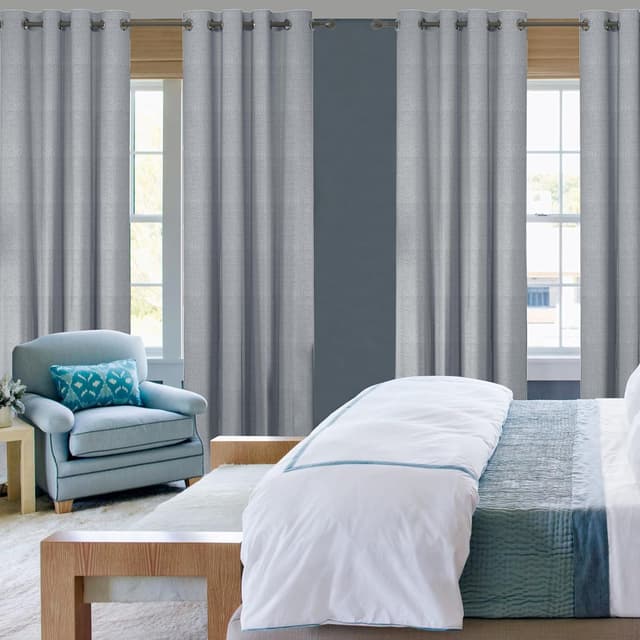 Thumbnail 6 de YSTELLAA Rideau occultant Lot de 2 Gris clair