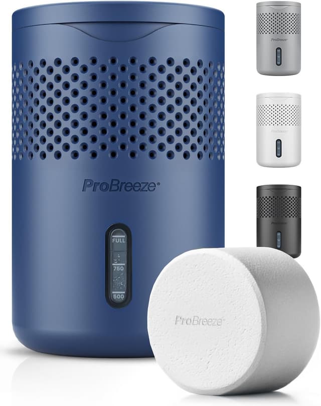 Detalle de Pro Breeze Osmo Dehumidifier (Silent & Refillable) with 700g Refillable Tablet – Blue