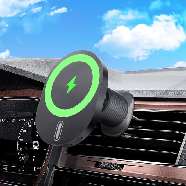 Detalle de for MagSafe Car Mount Charger 15W Fast Charging – Wireless MagSafe car phone holder