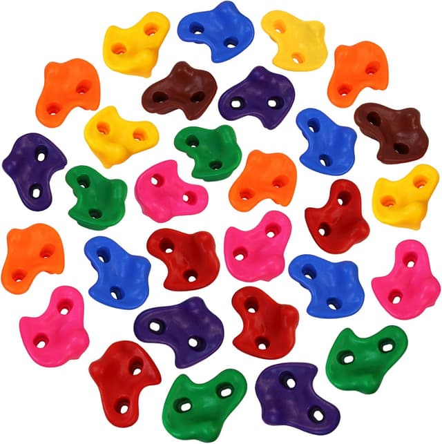 Detalle 2 de ALPIDEX Kinder Klettergriffe bunt 30 Stück