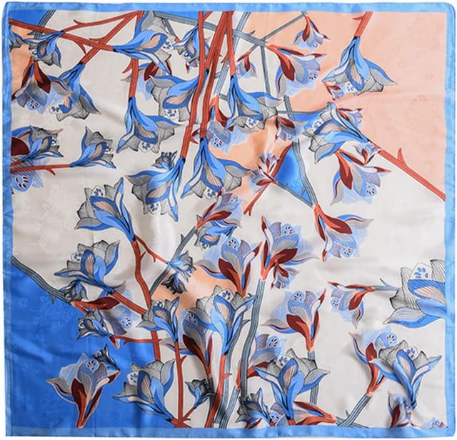 Detalle de prinfantasy Square Scarf Pattern Head Neckerchief (satin-feel) for Women