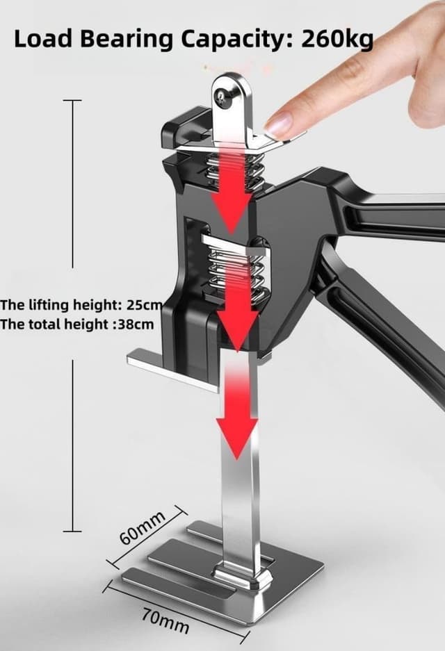 Detalle de 2 Pack Labour-Saving Arm Jack (15 inch) hand lifting tool for doors and wooden panels