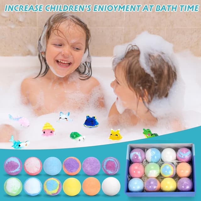 Thumbnail 5 de CIMOYBAI Badekugel 12 pezzi bombe da bagno per bambini
