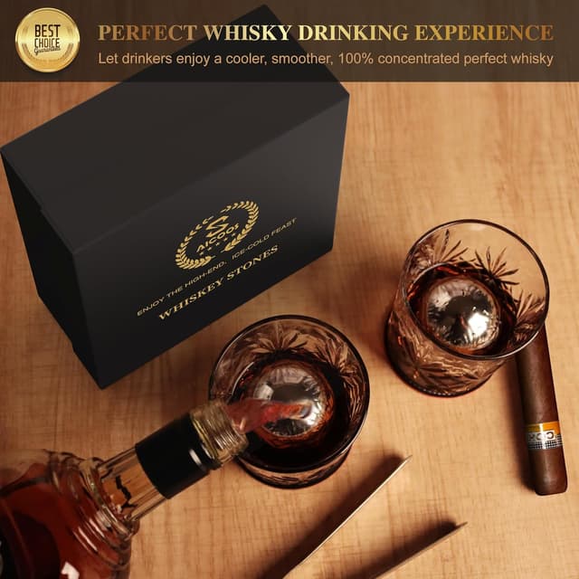 Thumbnail 3 de Edelstahl Whisky-Eiskugeln 55 mm 🥃