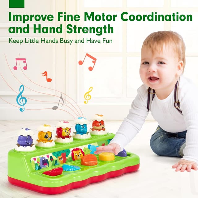 Detalle de HAHALAND Pop Up Montessori Toys for 1 Year Olds with Hammers