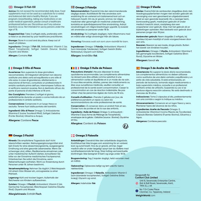 Thumbnail 4 de WeightWorld Omega 3 2000mg Weichkapseln