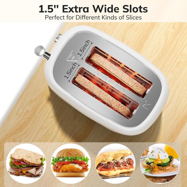 Detalle 1 de Keenstone Toaster 2-Slice Wide Slot ๐
