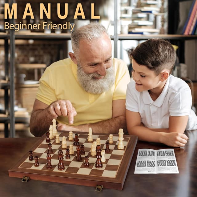 Thumbnail 6 de Magnetic Chess Set 15" Travel Board 🎲