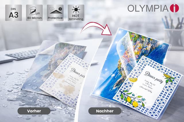 Detalle 1 de Pochettes plastification A3 80 microns