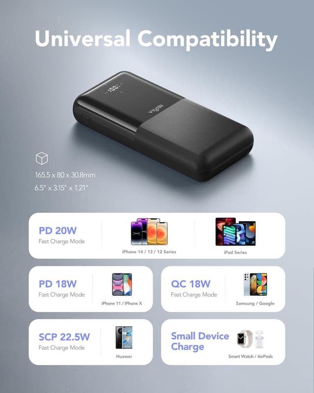 Thumbnail 6 de VIYISI Power Bank 30000mAh 🚀 Carga Rápida y Pantalla LED