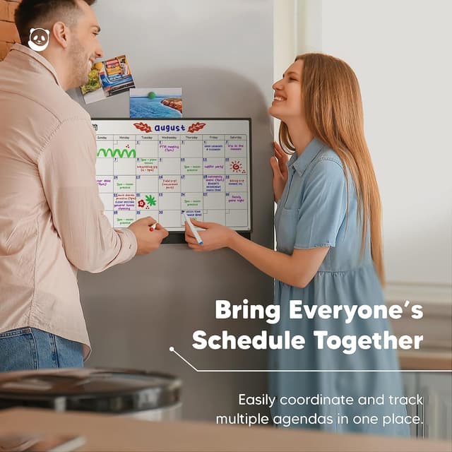 Thumbnail 5 de Smart Panda Magnetic Fridge Whiteboard Calendar