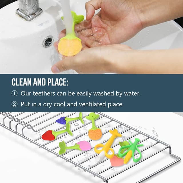 Thumbnail 4 de Vicloon Beißring Baby 7 Stück BPA-frei Silikon