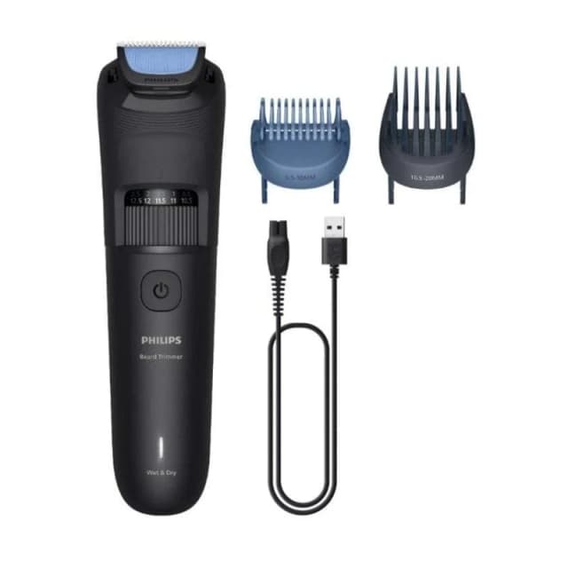Detalle de Philips Beard Trimmer 3000 Series BT3620/15: depiladora/recortadora para barba con 40 posiciones y uso en seco o mojado